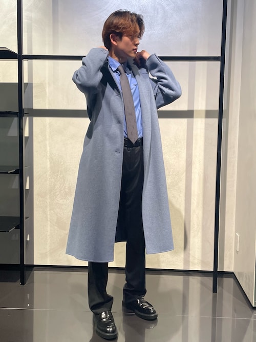 セール】【エンポリオ アルマーニ】モックネックコート ウール混紡