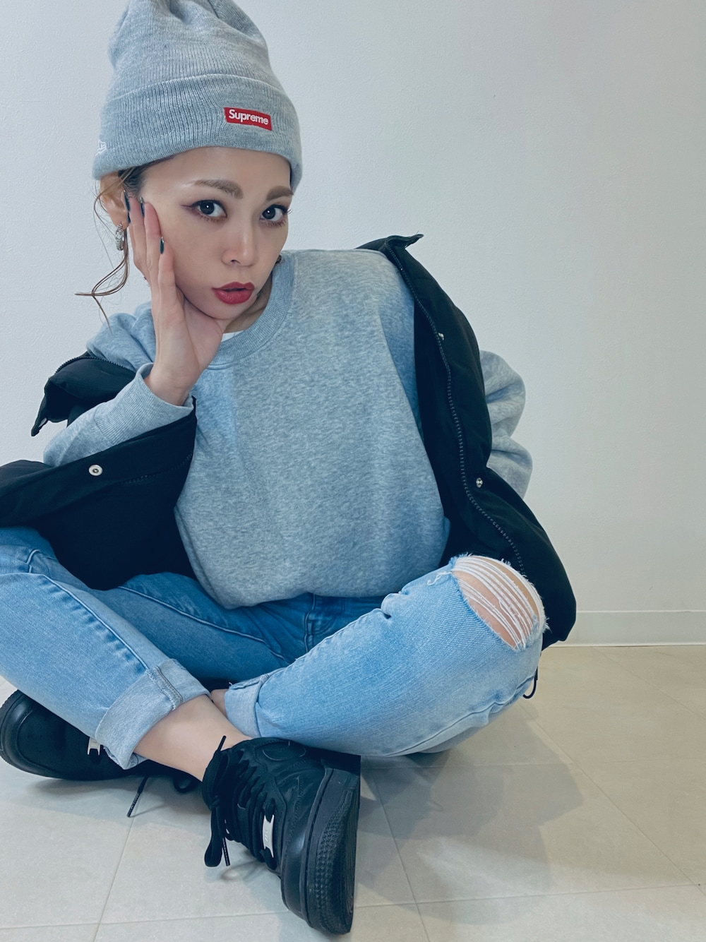 RINA.｜Supreme のニットキャップ/ビーニーを使ったコーディネート - WEAR