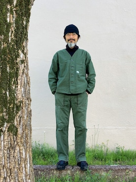 orSlowのノーカラージャケットを使った人気ファッションコーディネート