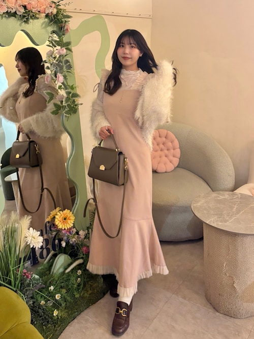 セール】大人シックに映える。花柄フロッキーのシアーハイネックプル