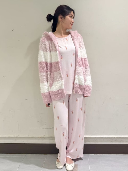 セール】ジェラート3ボーダーパーカ（ルームウェア/パジャマ）｜gelato