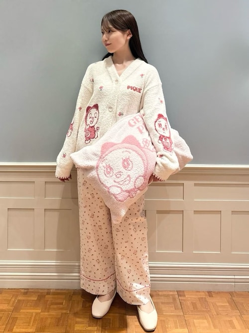 ドラえもん】【レディース】ベビモコジャガードカーディガン（ルーム