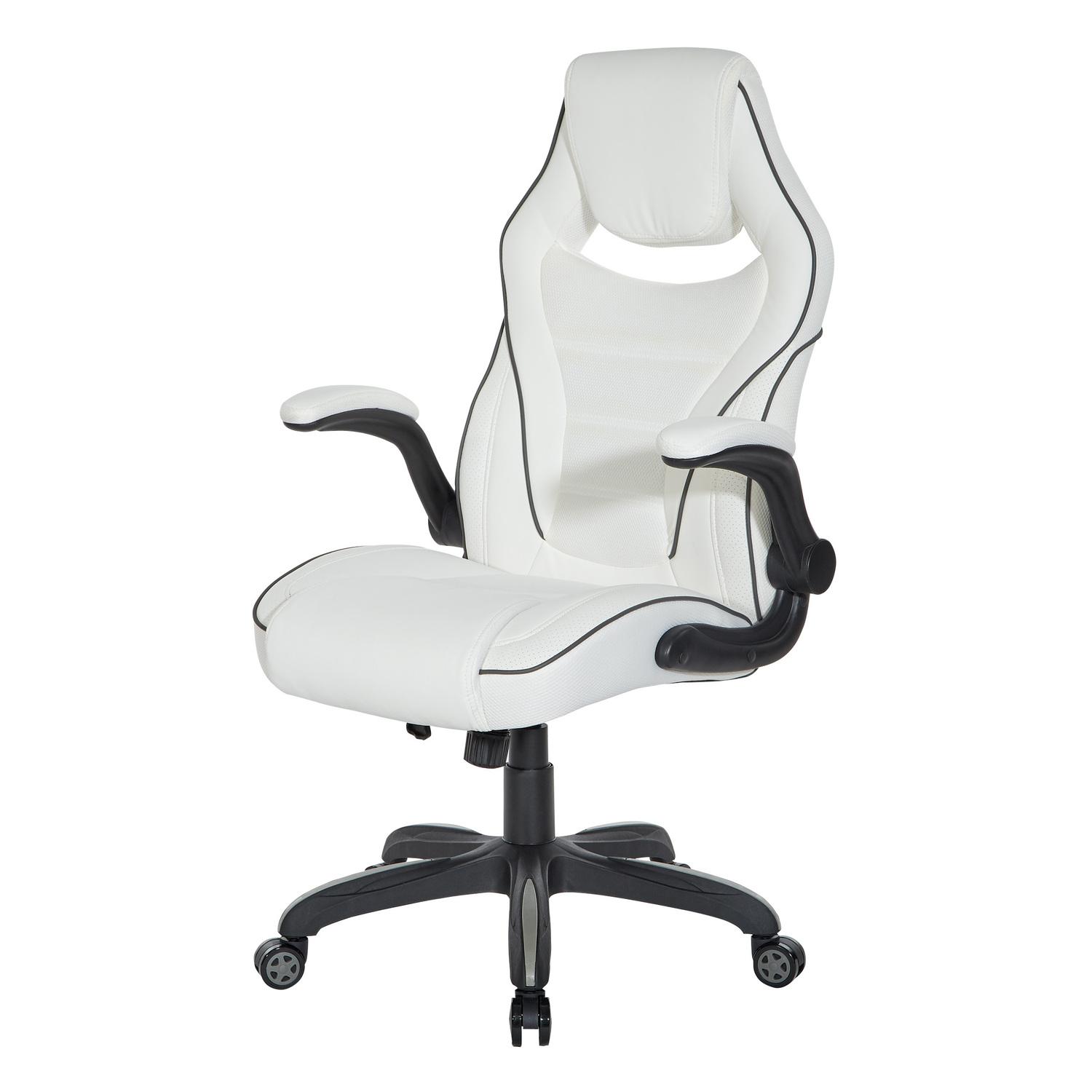 Office Star Xeno Gaming Chair In White Faux Leather XEN25WH