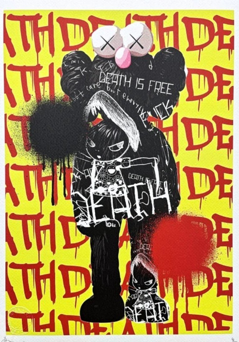 Death Nyc - Death Is Free a Kaws - Limited Edition With