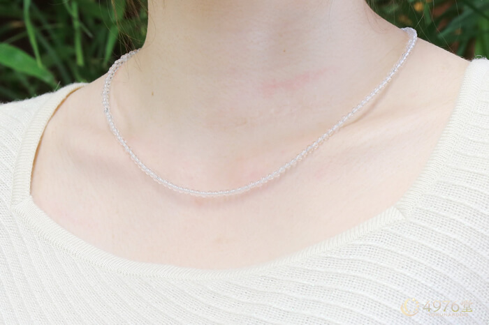 水晶ネックレス 約42～46cm ｜ 天然石通販の4976堂