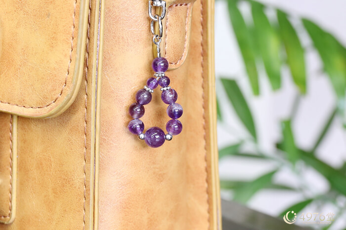 アメジスト キーホルダー 8mmメイン ｜ 天然石通販の4976堂