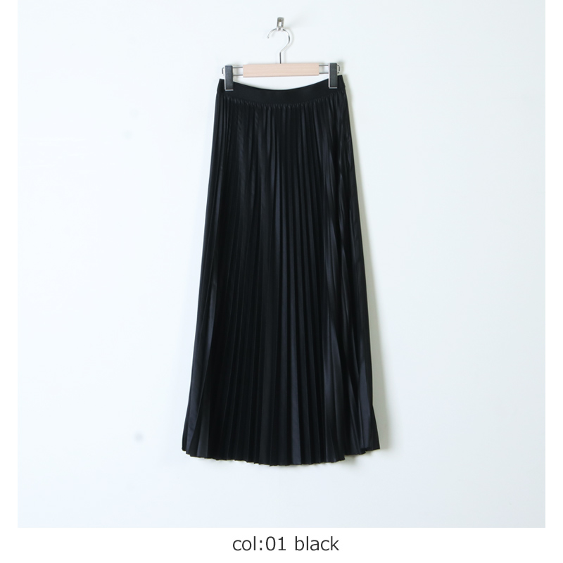 08sircus (ゼロエイトサーカス) Leather satin pleated skirt / レザー