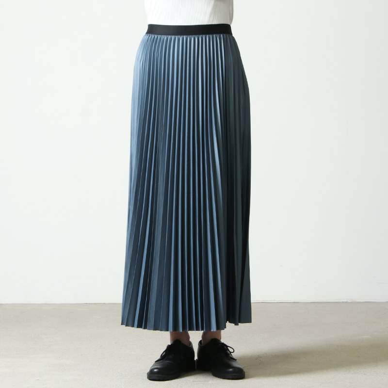 08sircus (ゼロエイトサーカス) Leather satin pleated skirt / レザー