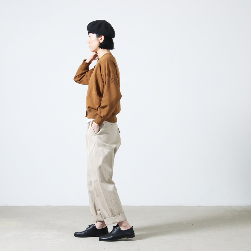 YAECA (ヤエカ) CHINO CLOTH PANTS TWO TUCK TAPERED / チノクロス