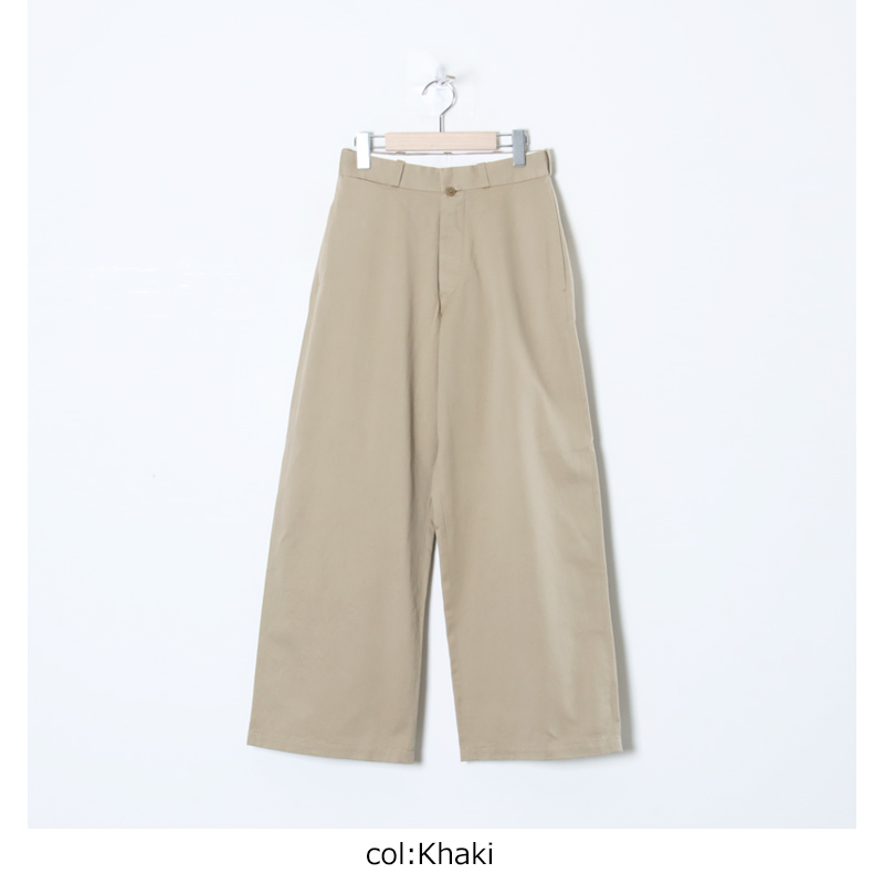 YAECA (ヤエカ) Wチノパンツ ワイド Chino Trousers Wide