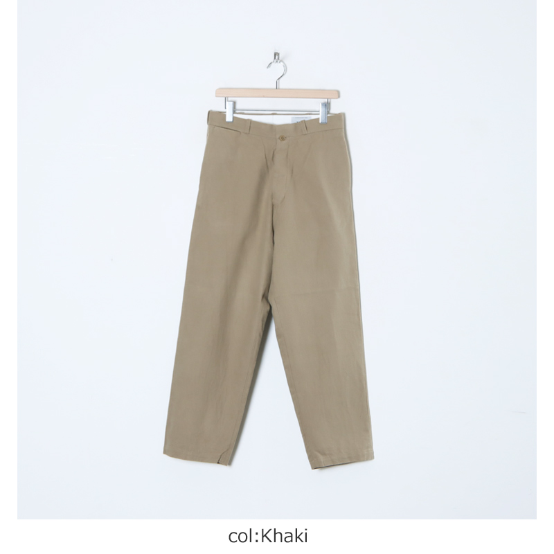 YAECA (ヤエカ) CHINO CLOTH PANTS WIDE TAPERED / チノクロスパンツ