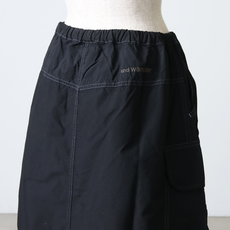 and wander (アンドワンダー) CORDURA rip mix skirt / コーデュラ