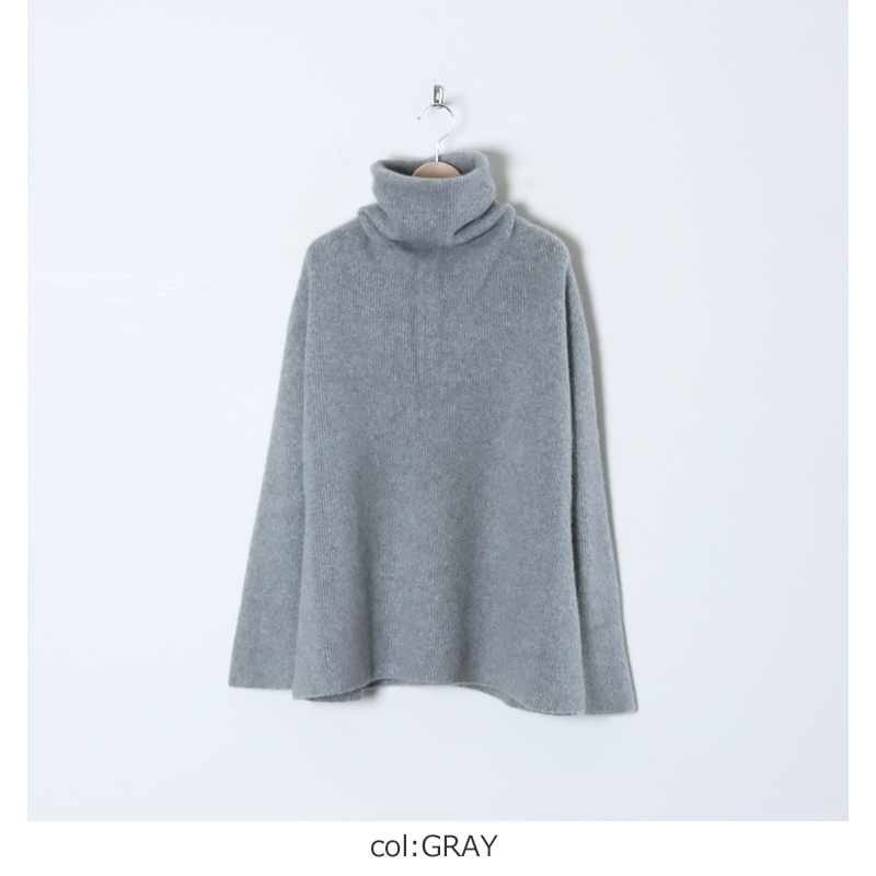 BATONER (バトナー) CASHMERE FOX UNIQUE TURTLE NECK / カシミア