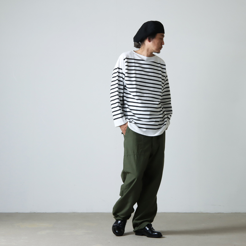 CIOTA (シオタ) スビンコットン ムラ糸バックサテン ベイカーパンツ