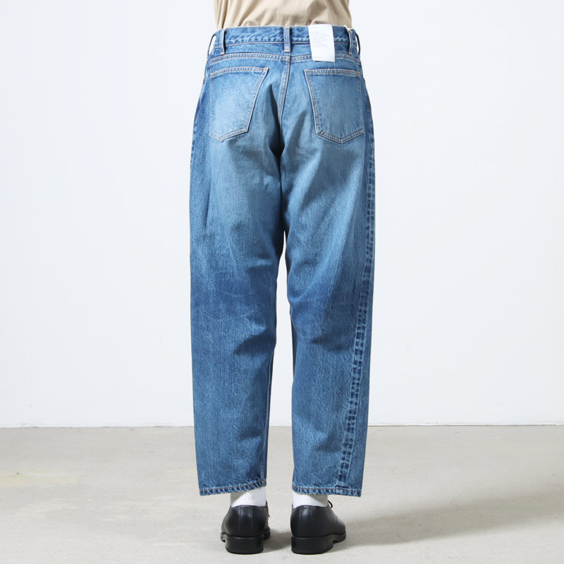 CIOTA (シオタ) New Wide Tapered 5 Pocket Pants - Medium Dark Blue