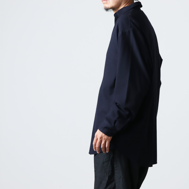 COMOLI (コモリ) ウールビエラ スキッパーシャツ