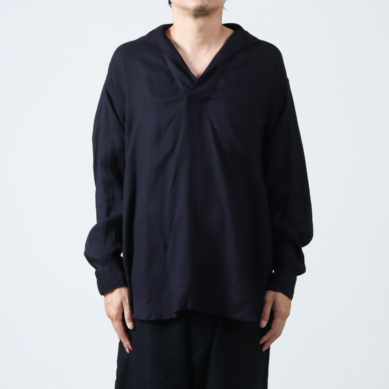 COMOLI (コモリ) リネンツイル スキッパーシャツ