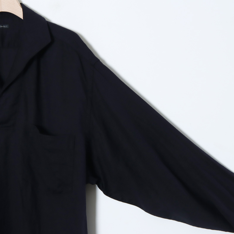 COMOLI (コモリ) リネンツイル スキッパーシャツ