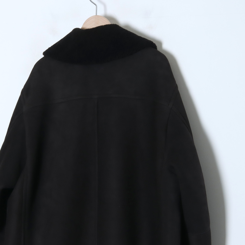 COMOLI (コモリ) シープスキン ショールカラーコート