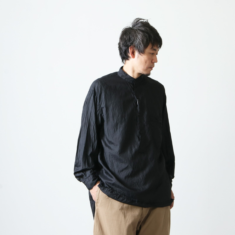 comoli｜シルクフリース ハーフジッププルオーバー comoli 19aw シルク