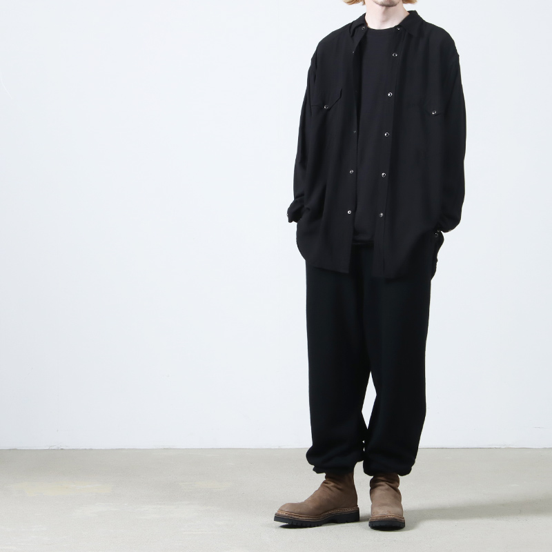 COMOLI (コモリ) レーヨン ウエスタンシャツ