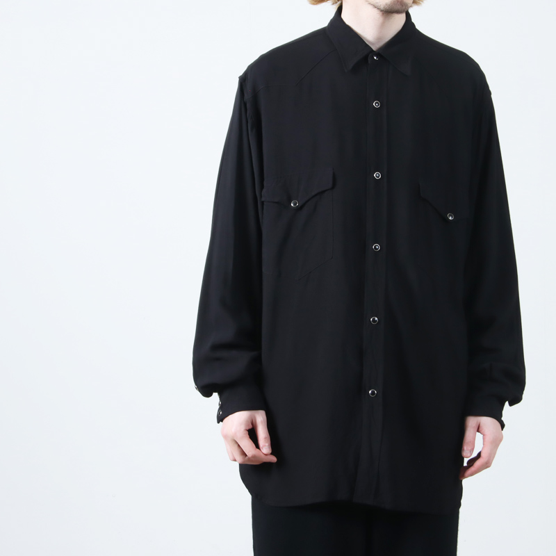 COMOLI (コモリ) レーヨン ウエスタンシャツ