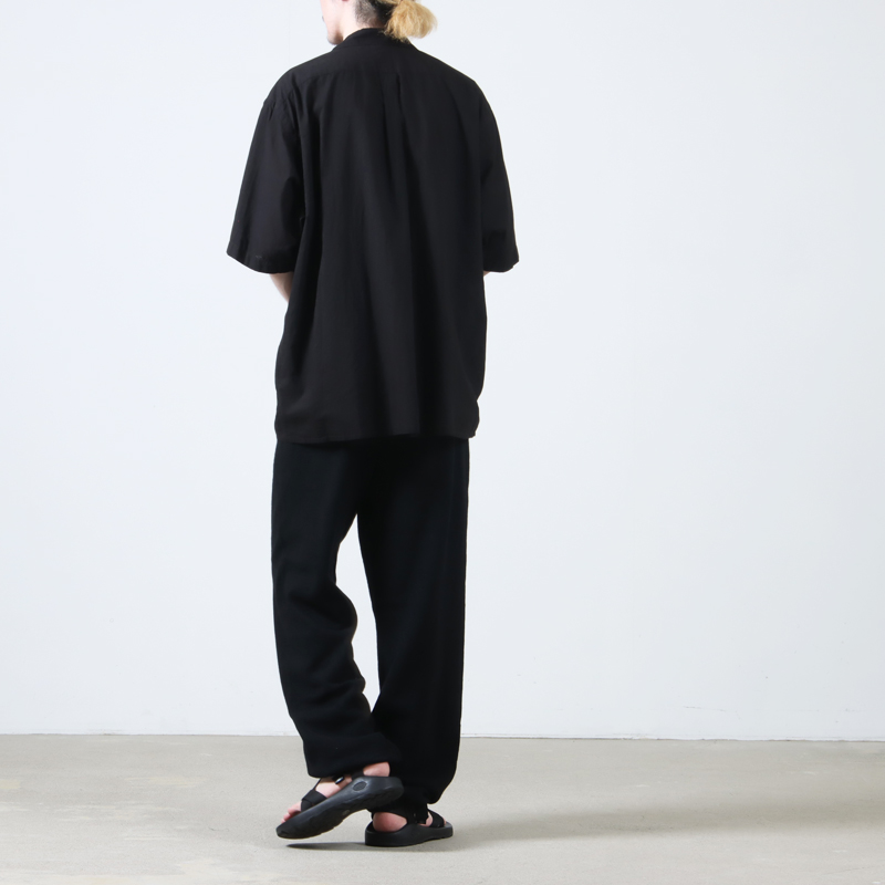 COMOLI (コモリ) KHADIコットン 半袖オープンカラーシャツ