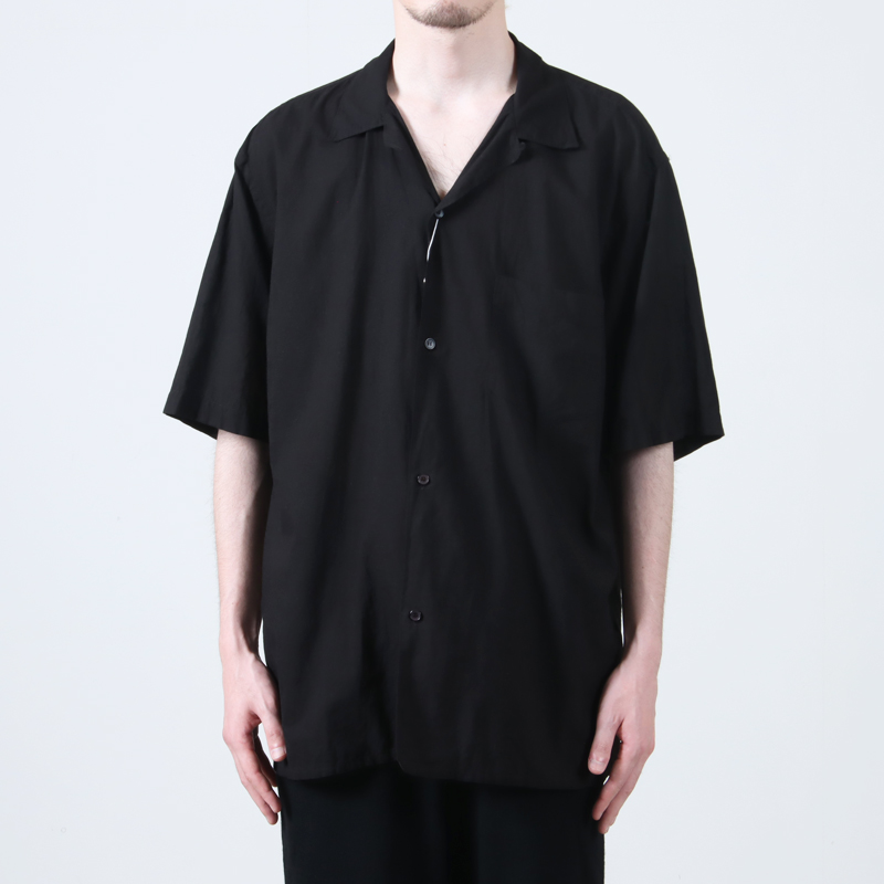 COMOLI (コモリ) KHADIコットン 半袖オープンカラーシャツ