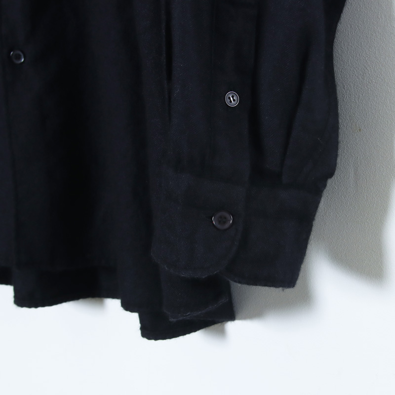 COMOLI (コモリ) カシミヤシルク 製品染シャツ