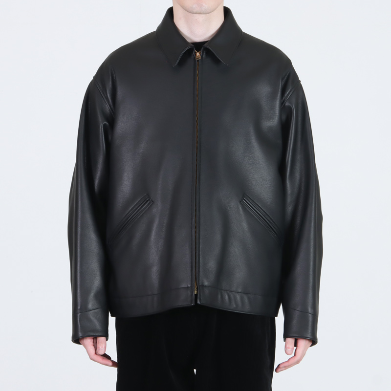 COMOLI (コモリ) カーフスキン ジップショートジャケット