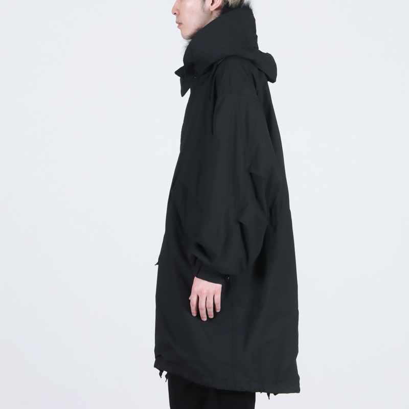 COMOLI (コモリ) コットンナイロン ミリタリーフーデッドコート