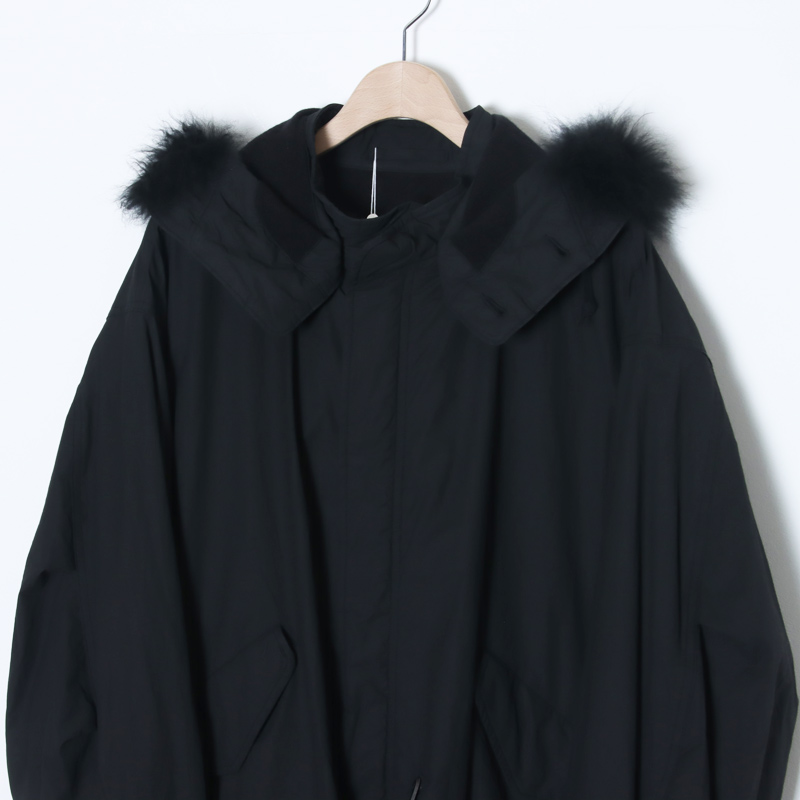 COMOLI (コモリ) コットンナイロン ミリタリーフーデッドコート