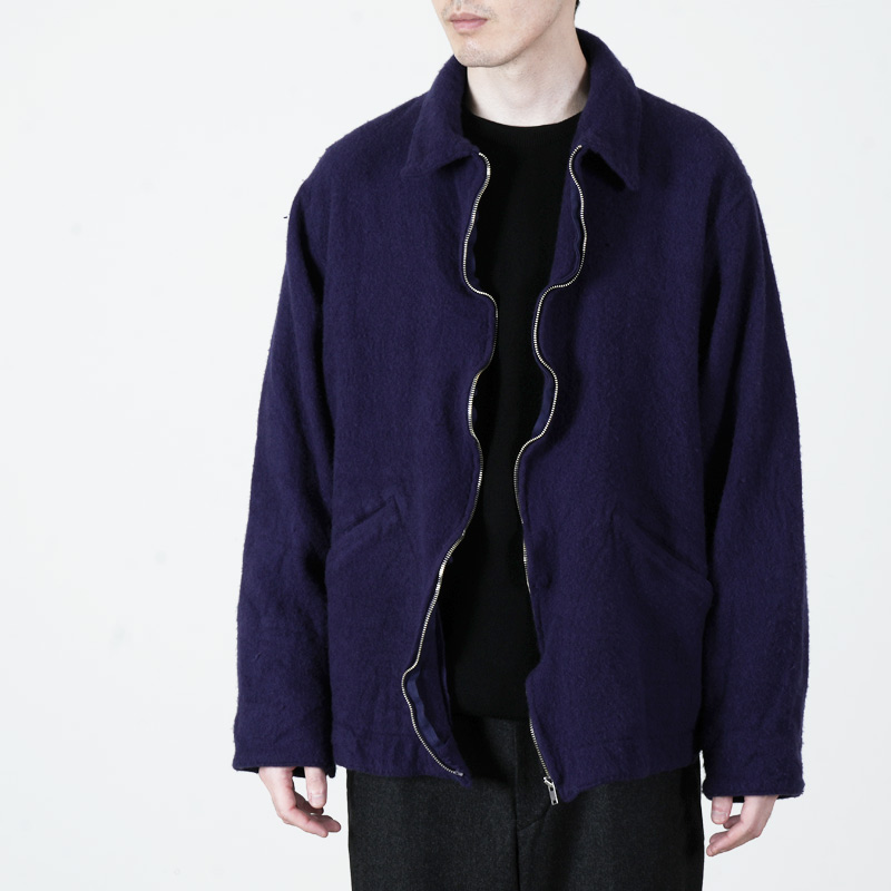 COMOLI (コモリ) 縮絨ウール ジップショートジャケット