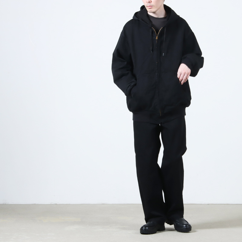 COMOLI (コモリ) ブラックデニム オーバーパンツ