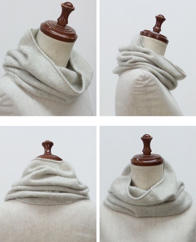 evam eva cashmere neck warmer col:ライトグレー | cotyle