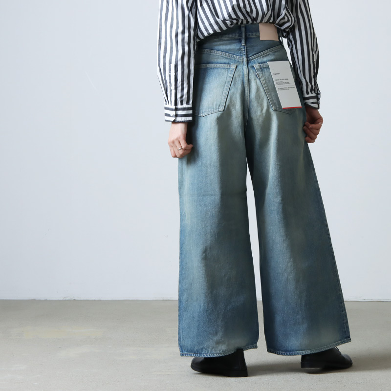 Graphpaper (グラフペーパー) Selvage Denim Two Tuck Wide Pants