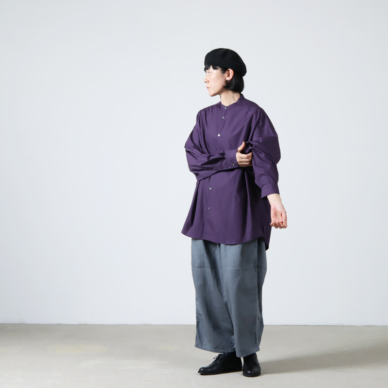 Graphpaper (グラフペーパー) Broad L/S Oversized Band Collar Shirt