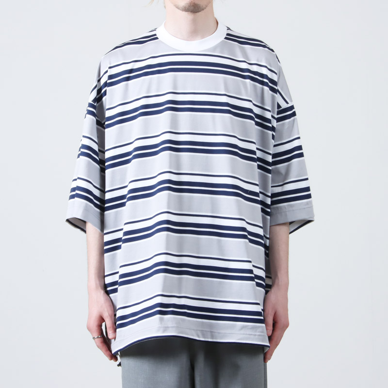 is-ness (イズネス) BALLOON BORDER T-SHIRT / バルーンボーダーTシャツ