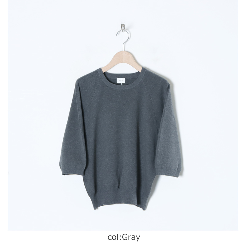 MANOF (マノフ) CURVE SLEEVE KNIT TOPS / カーブスリーブニットトップス
