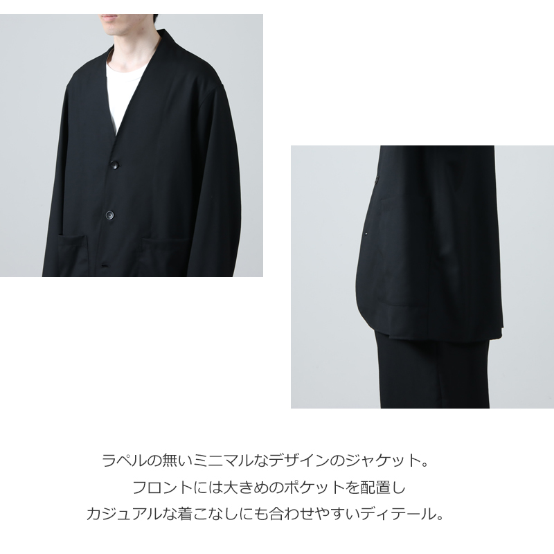 marka (マーカ) LAPELLESS JACKET / ラペルレスジャケット