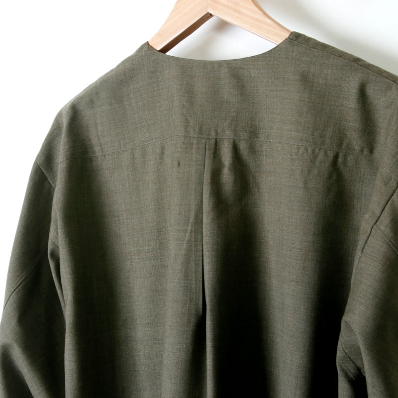MARKAWARE (マーカウェア) NO COLLAR PULL OVER SHIRT / ノーカラー