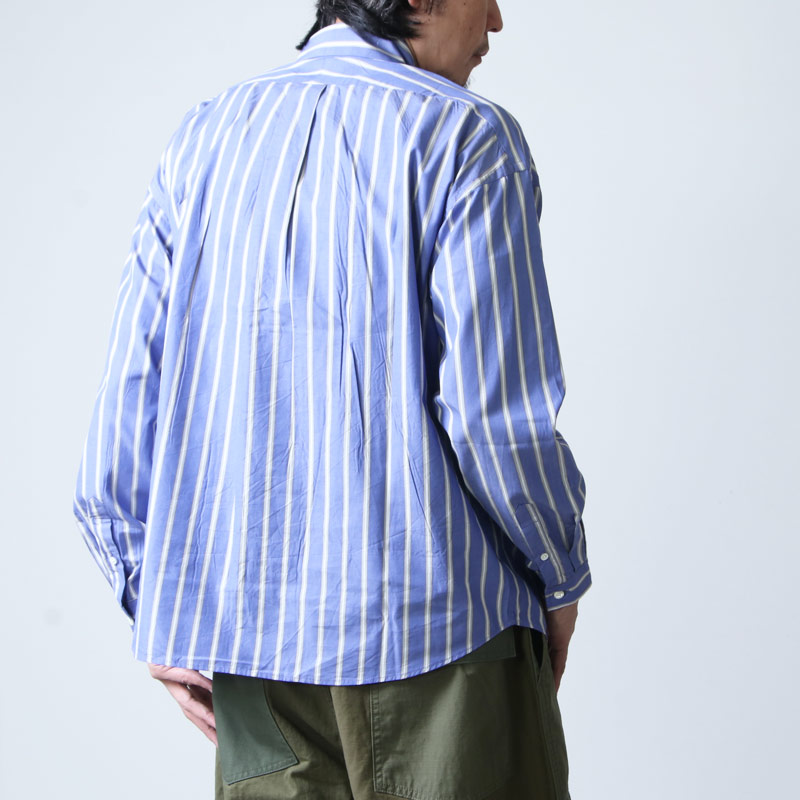 nisica (ニシカ) 切り替えシャツ ストライプ