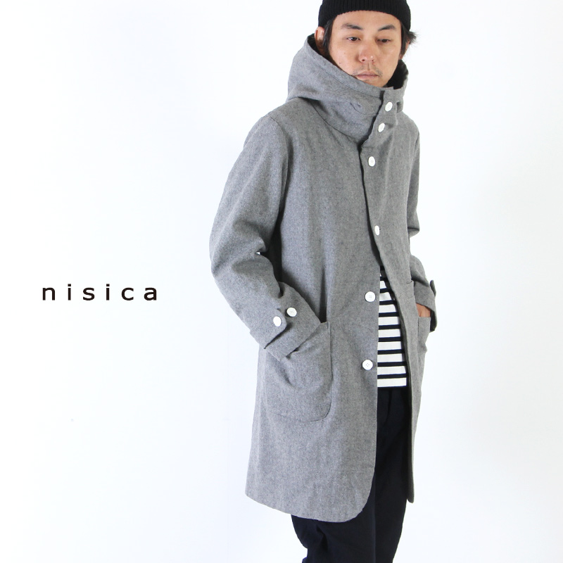 nisica (ニシカ) nisicamokusiro ウールフードコート / ニシカモクシロ