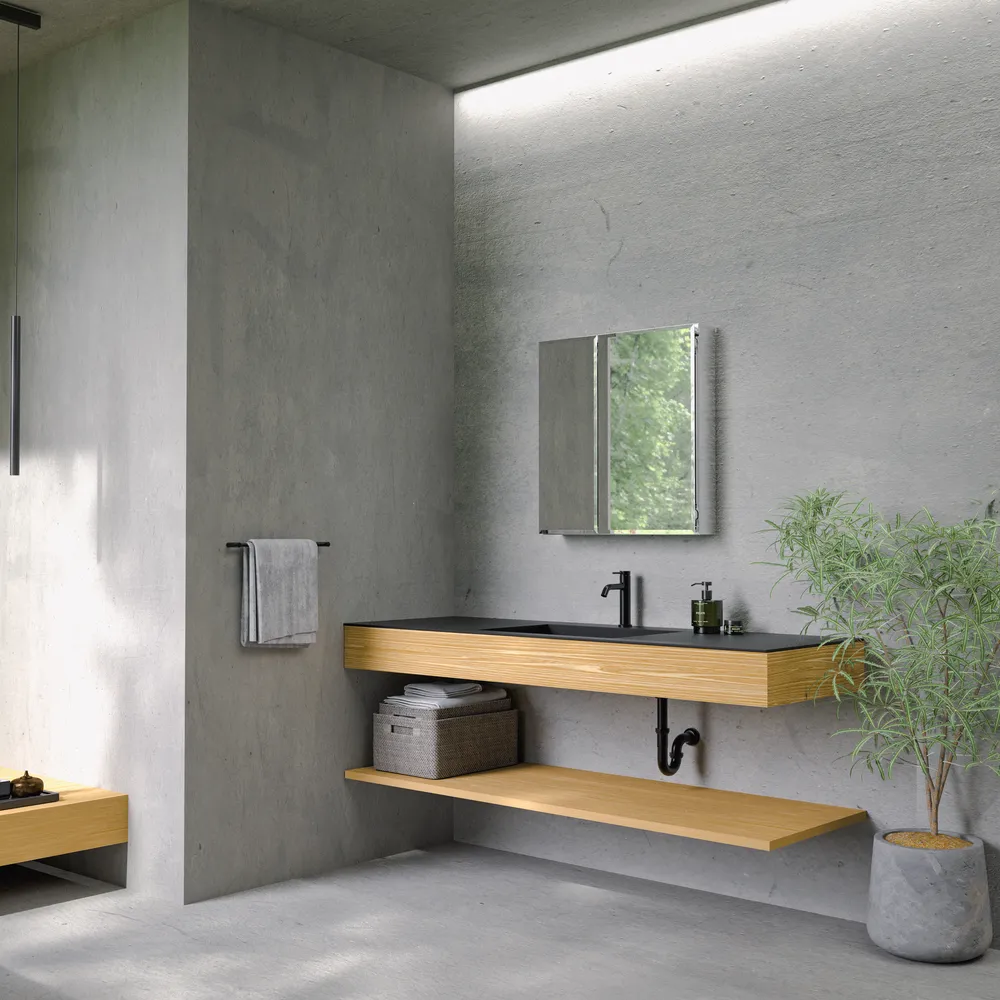 ラヴィタスW1650 グレー×オーク | 住宅設備機器（洗面台）の通販