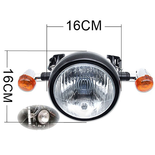レトロヘッドライト&ウィンカーセット - バイク