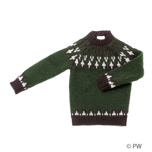 メンズノルディックセーター グリーン (ドール用)[ペットワークス