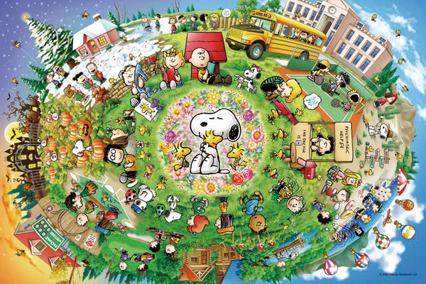 スヌーピー ピーナッツ なかよく魚つり ジグソーパズル 1000ピース