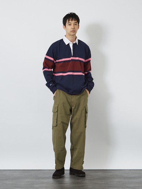 BARBARIAN / バーバリアン】 12oz ロングスリーブ パネルボーダー