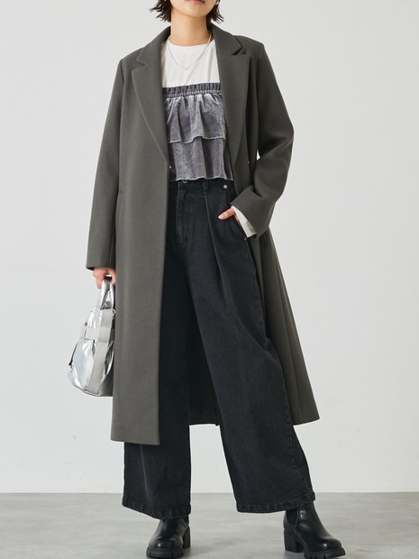 ロングセラー】ベルト付きロングコート｜abahouse mavie / アバハウス