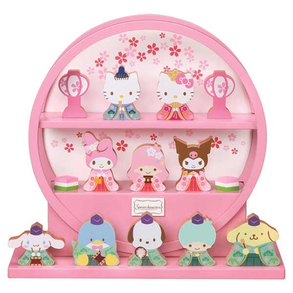 寿慶 サンリオキャラクターズ木製おひなさま10人飾り 4944358077733